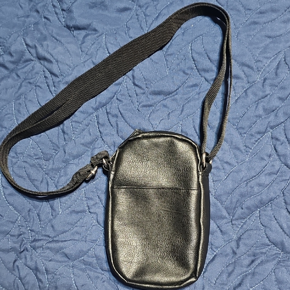 Stylish Black Leather Belt Bag